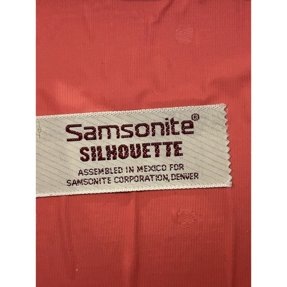 Samsonite Silhouette Marbled Pink - Vintage 60-70's Tote/Carry-on 14"×15”x7.5” - Picture 12 of 14